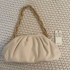 Brand new with tags cream and gold shoulder bag